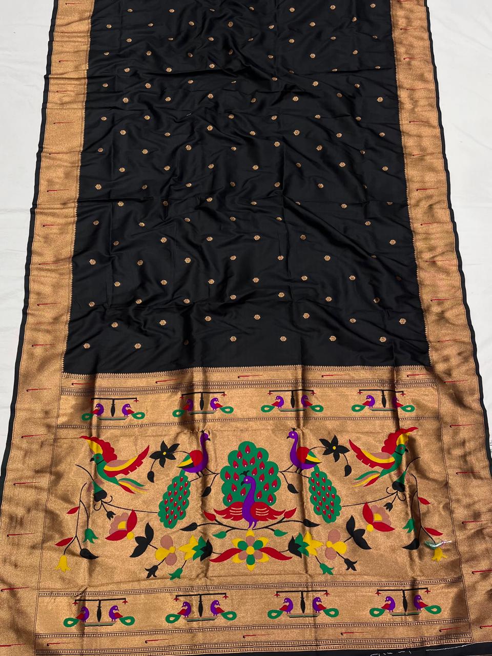 Soft Silk Muniya Paithani Saree