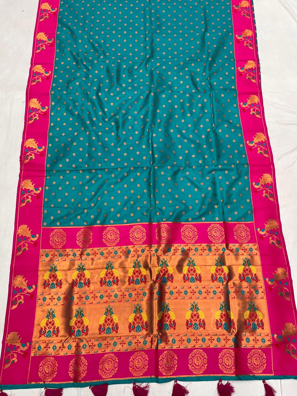 Peacock Border Paithani Saree
