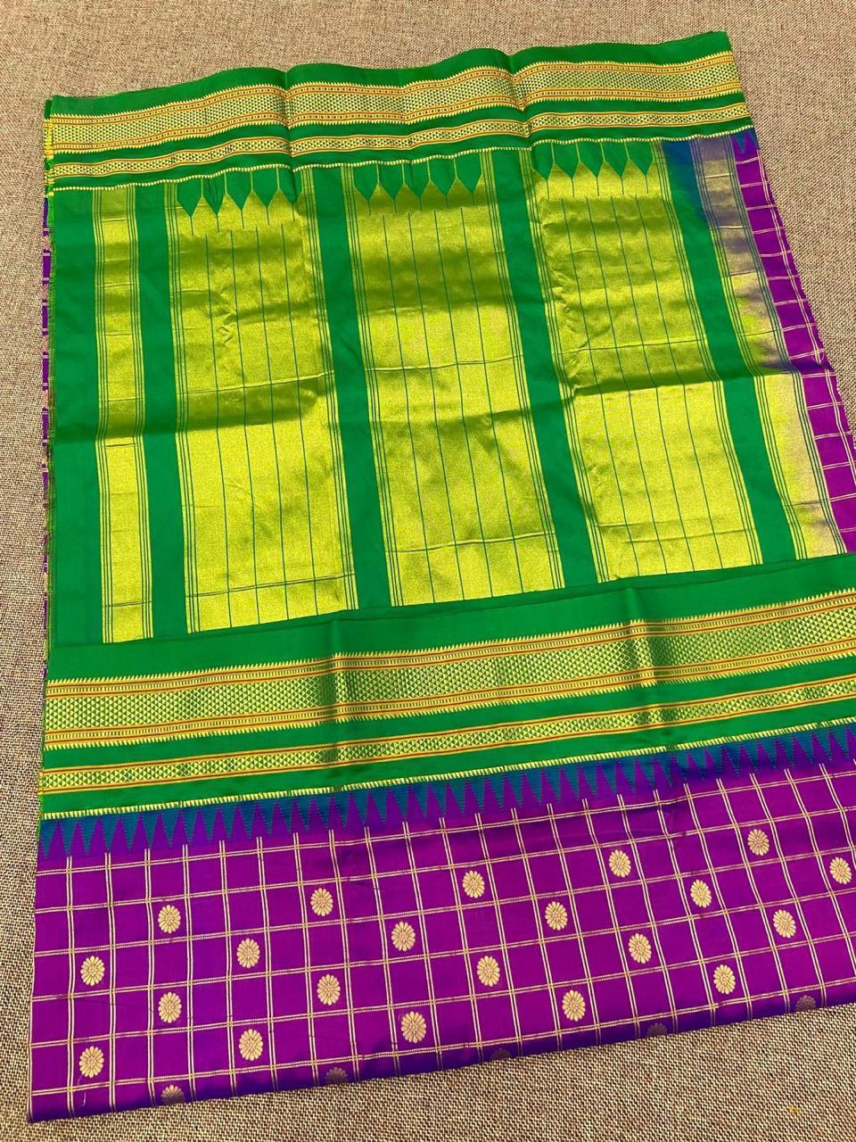 Pure Irkal Checks Saree