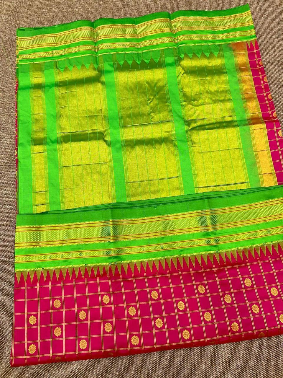 Pure Irkal Checks Saree