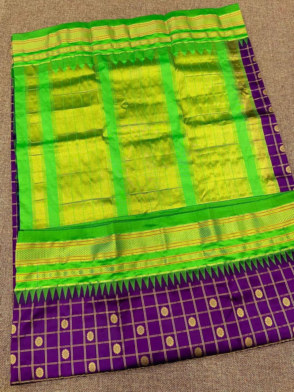 Pure Irkal Checks Saree