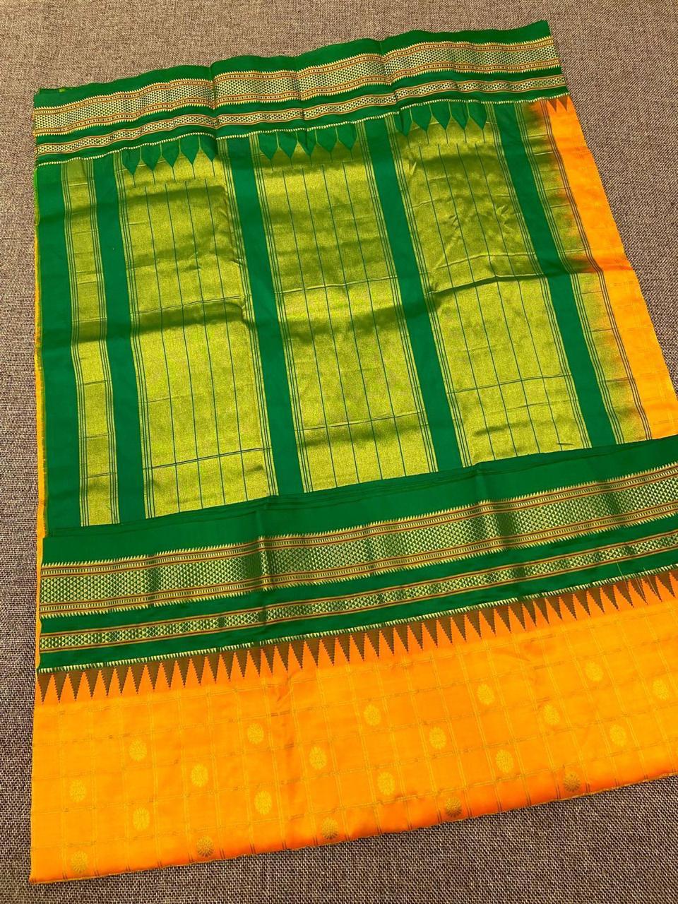 Pure Irkal Checks Saree