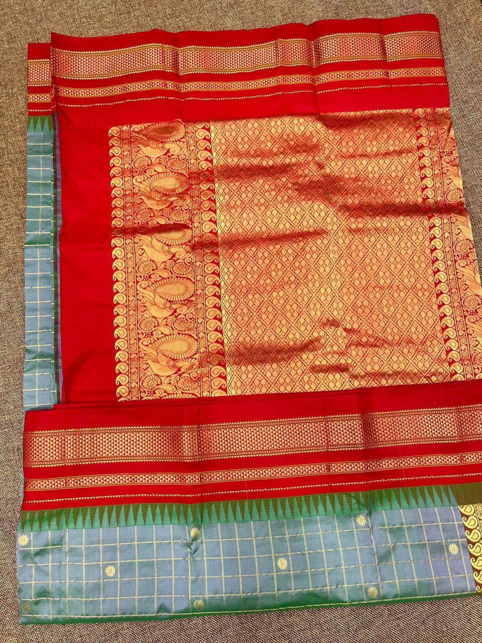 Pure Irkal Checks Saree