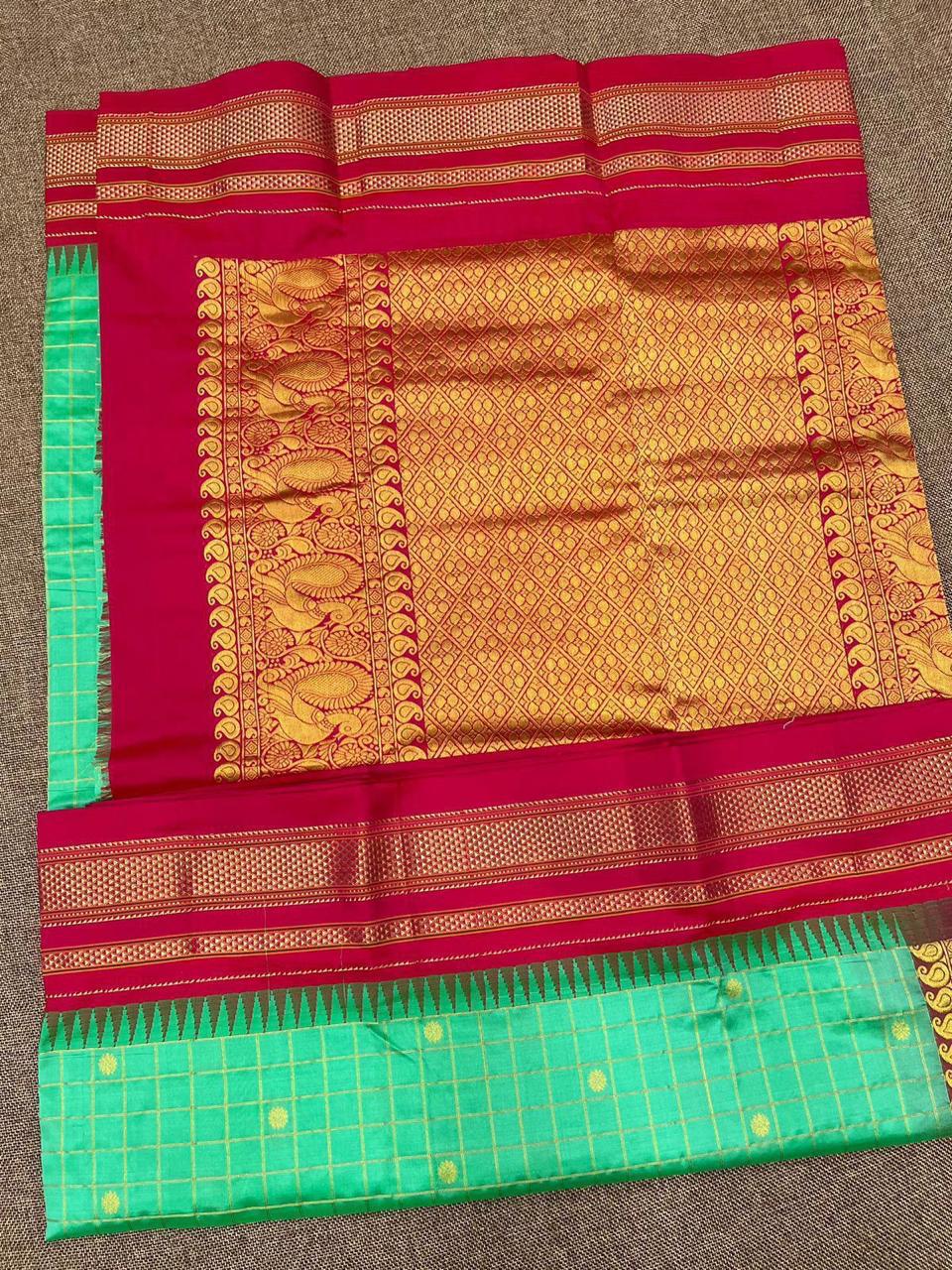Pure Irkal Checks Saree