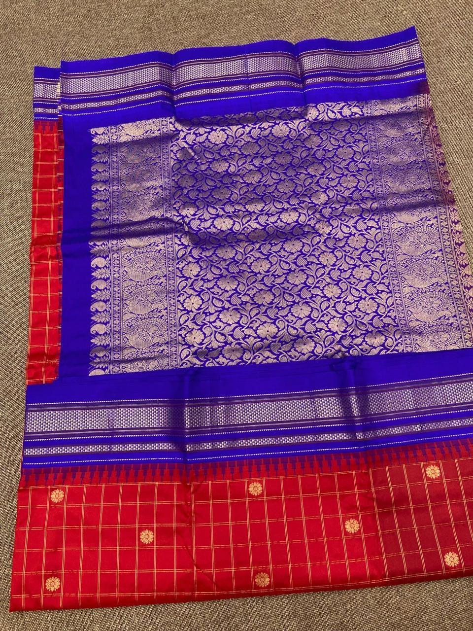 Pure Irkal Checks Saree