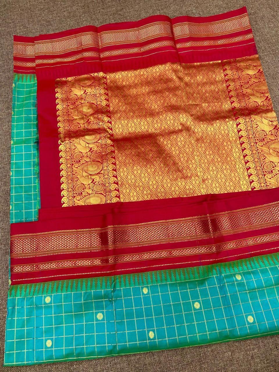 Pure Irkal Checks Saree