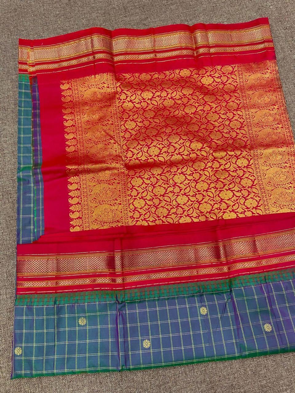 Pure Irkal Checks Saree