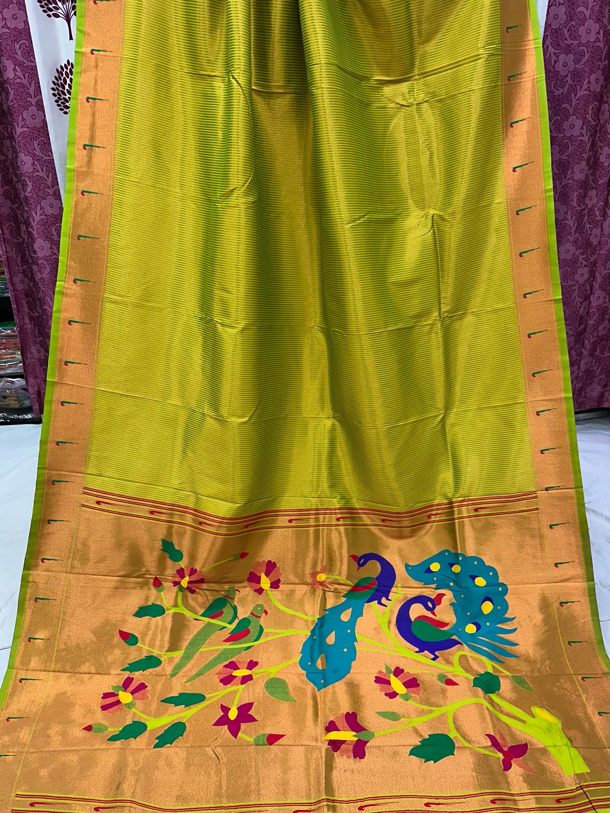 Lining Muniya Paithani Saree