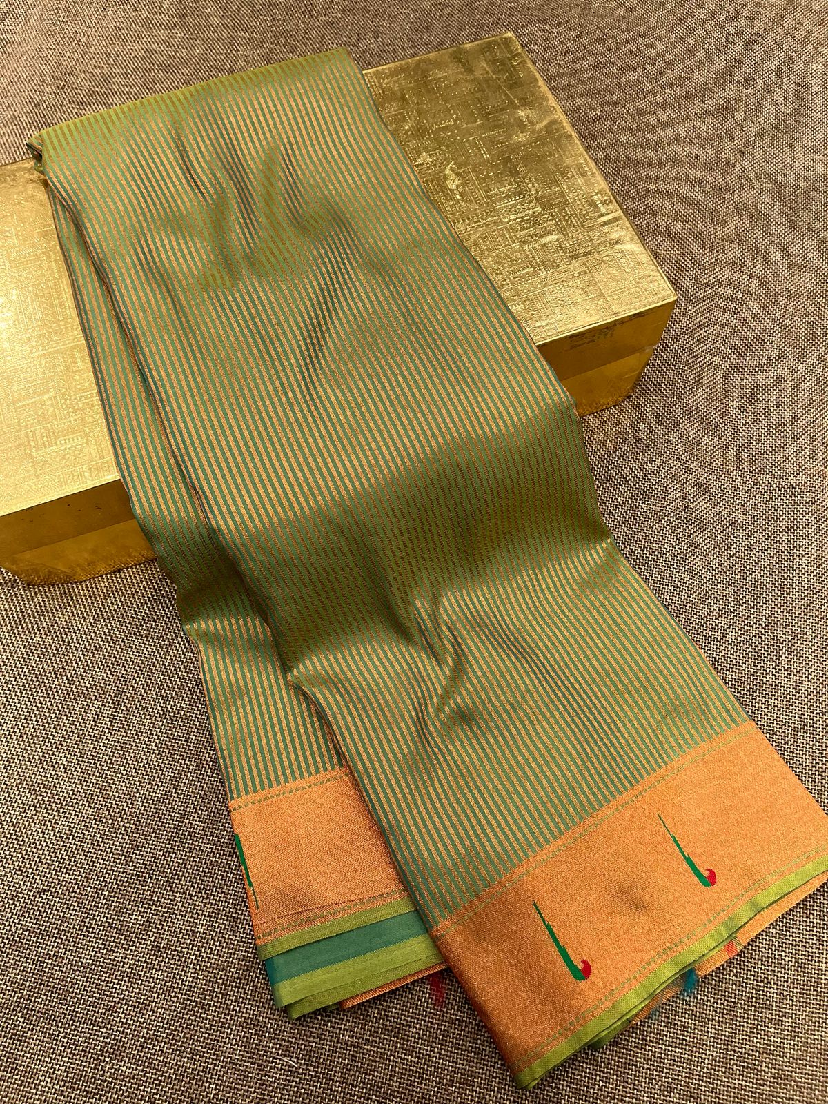 Lining Muniya Paithani Saree