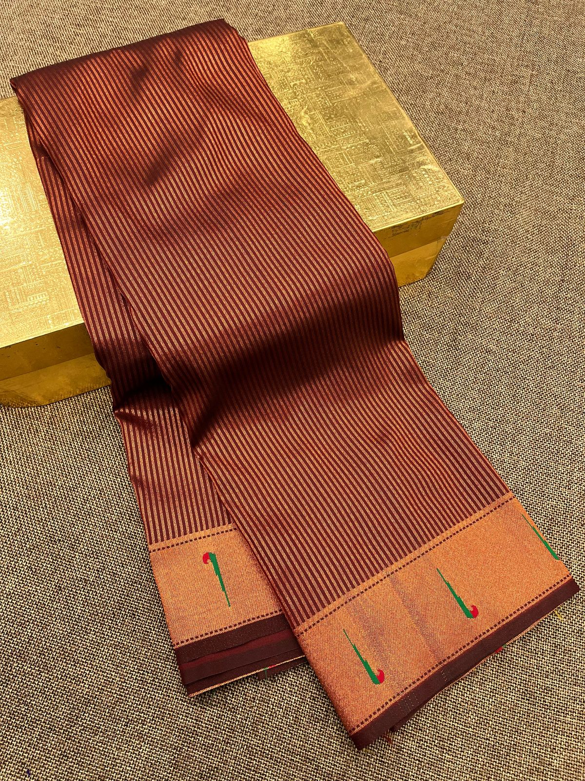Lining Muniya Paithani Saree