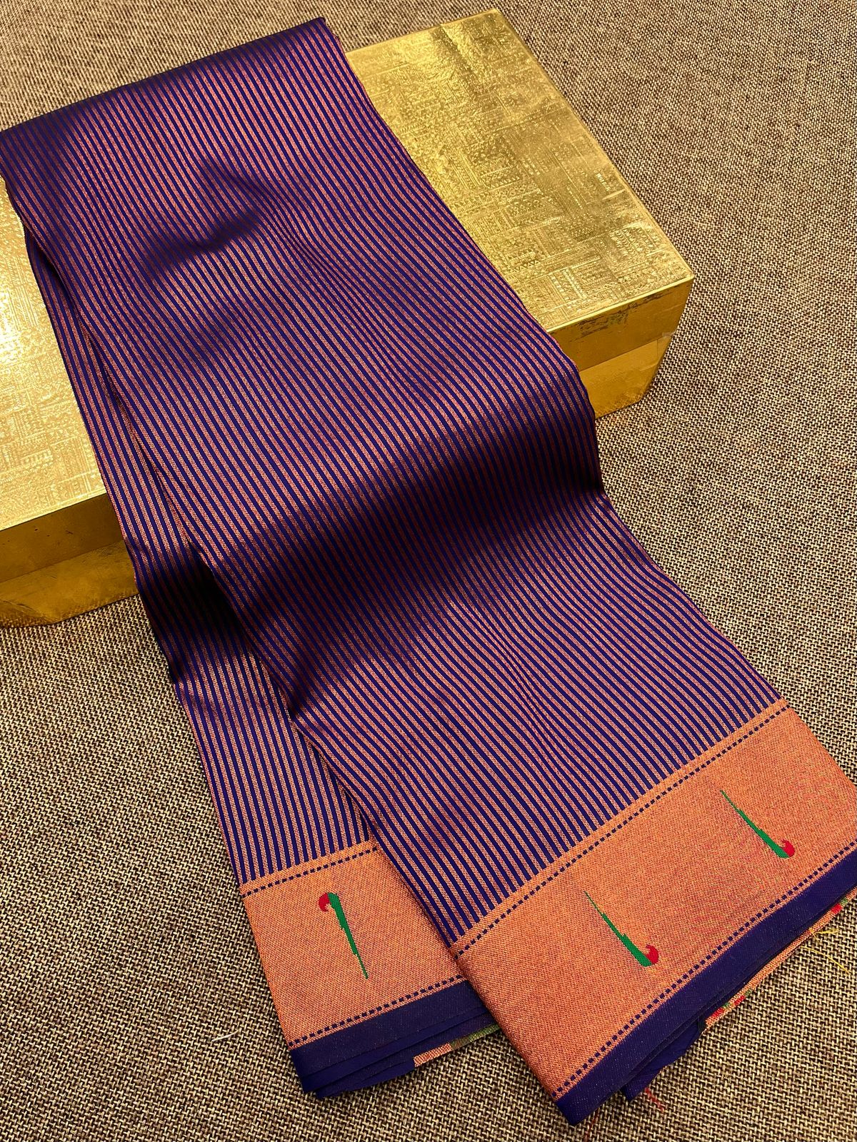 Lining Muniya Paithani Saree