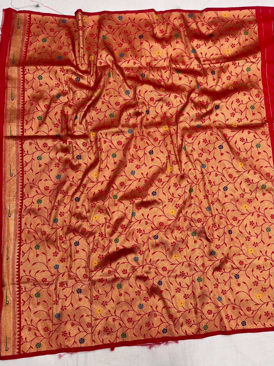 Soft Silk Muniya Paithani Saree
