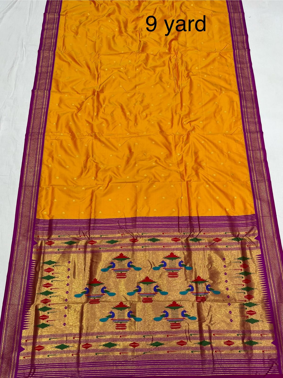 9 yard double pallu saree