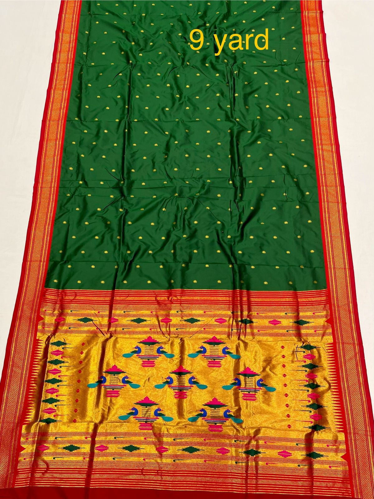 9 yard double pallu saree