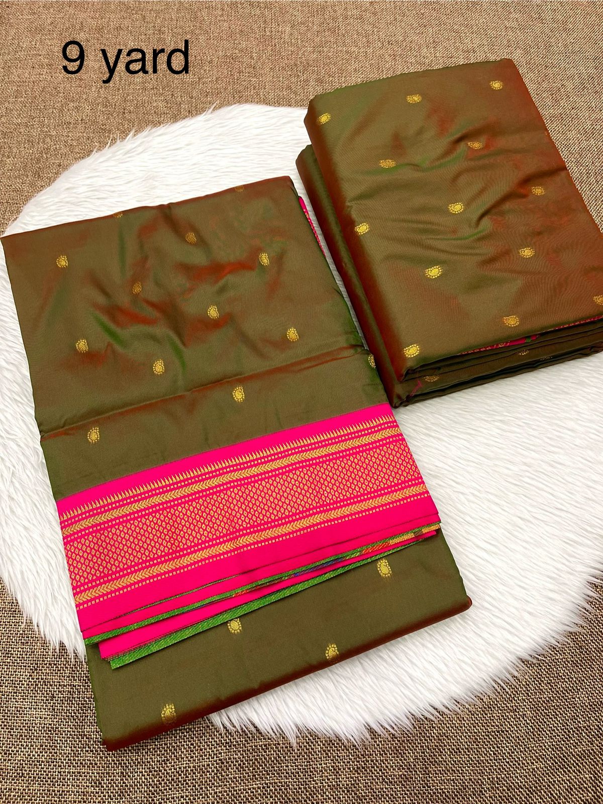 9 yard double pallu saree