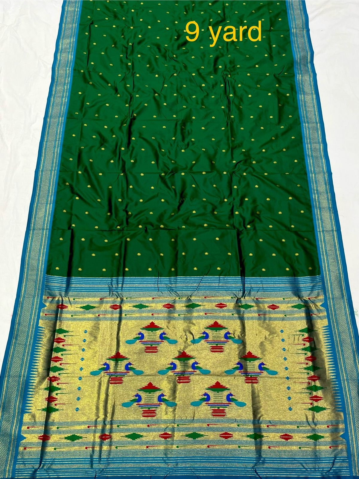 9 yard double pallu saree