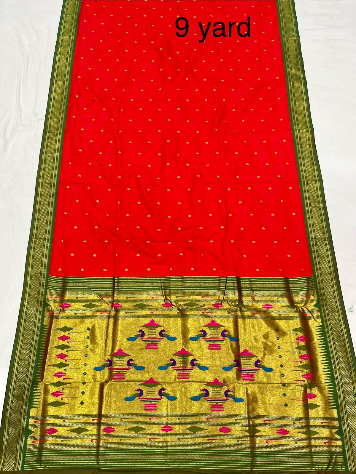 9 yard double pallu saree