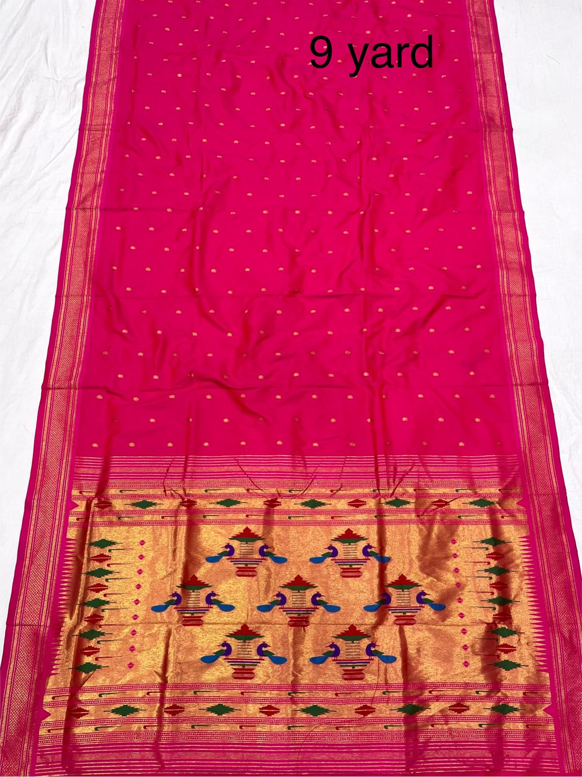 9 yard double pallu saree