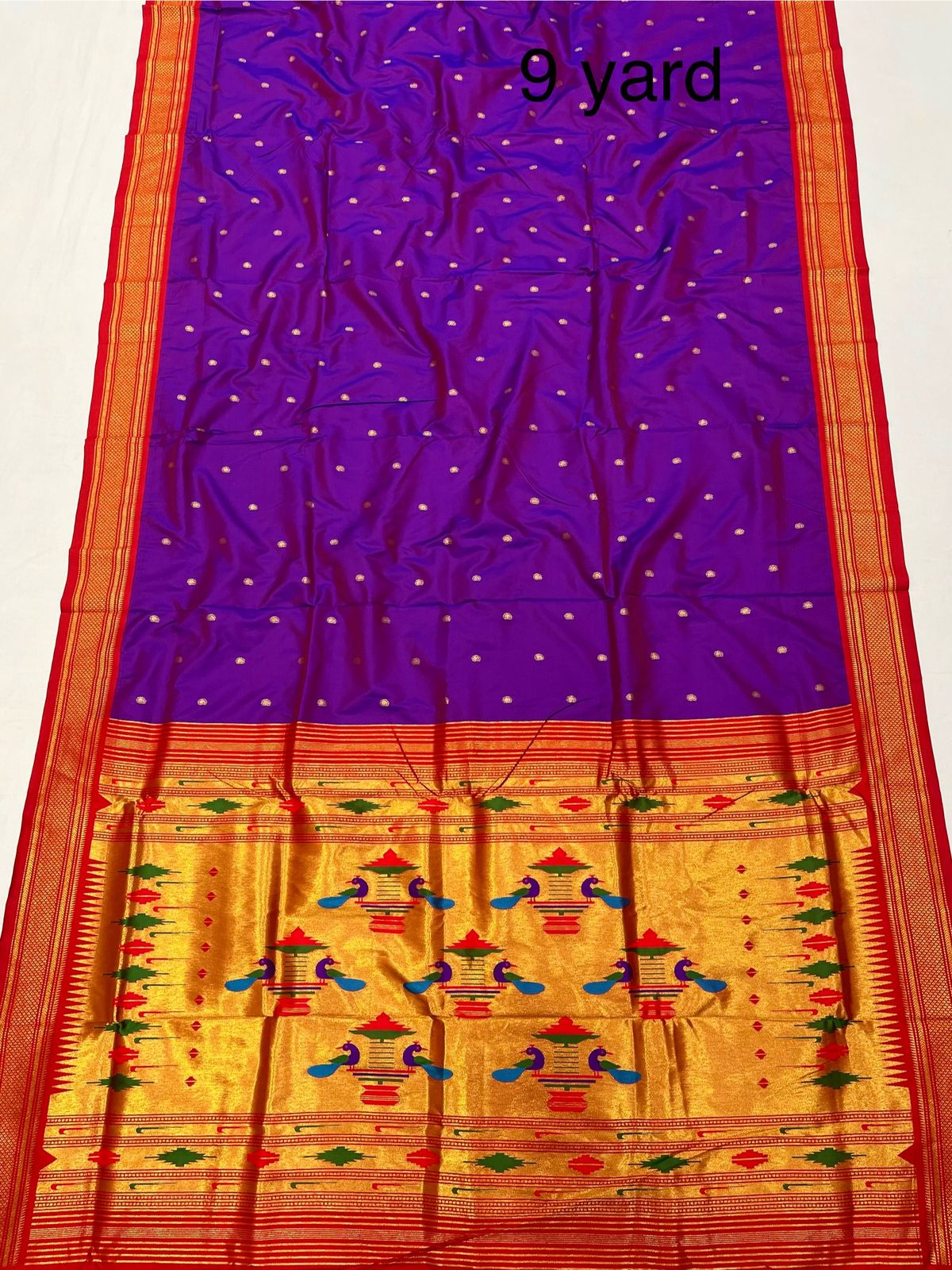 9 yard double pallu saree