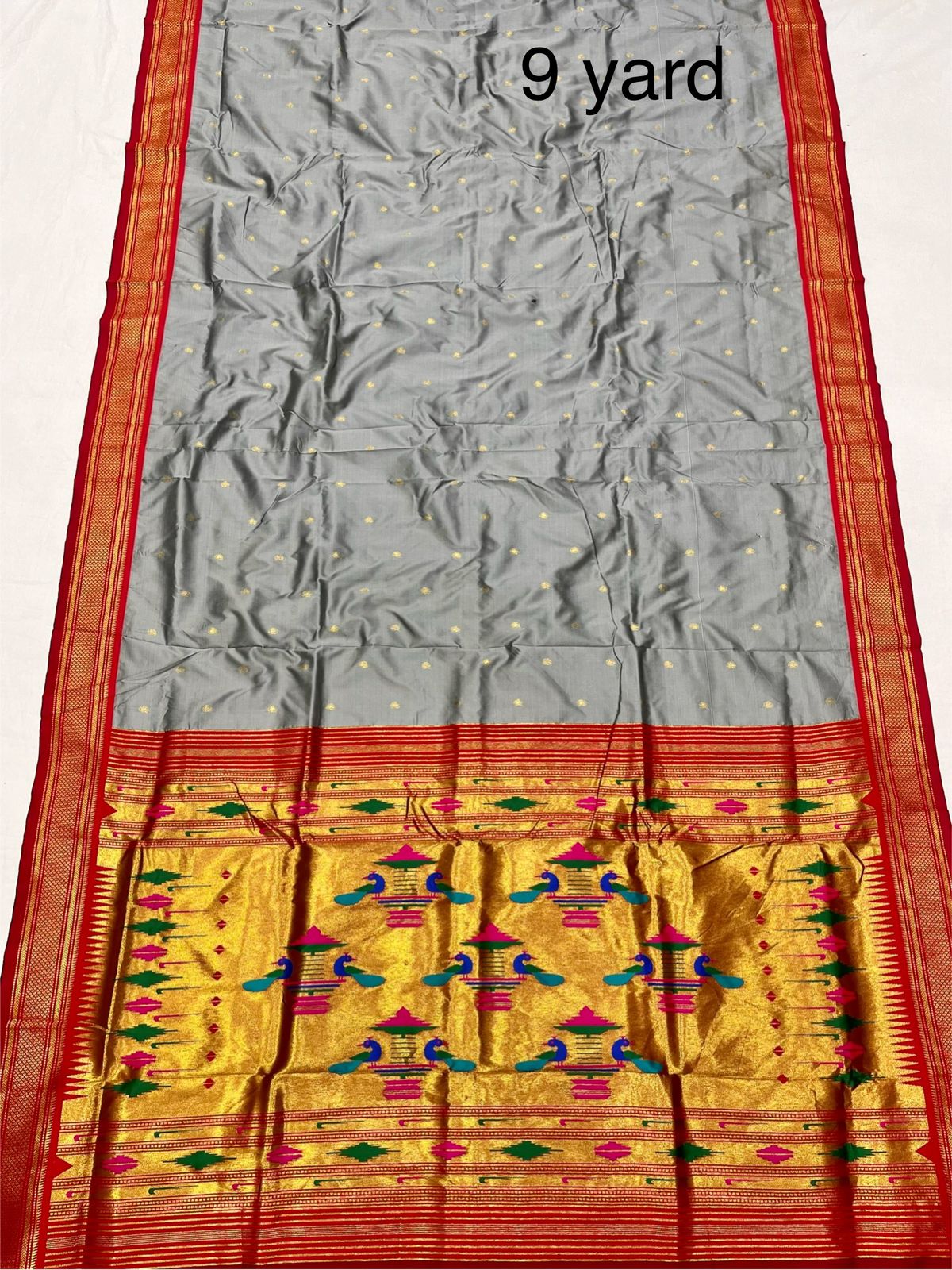 9 yard double pallu saree