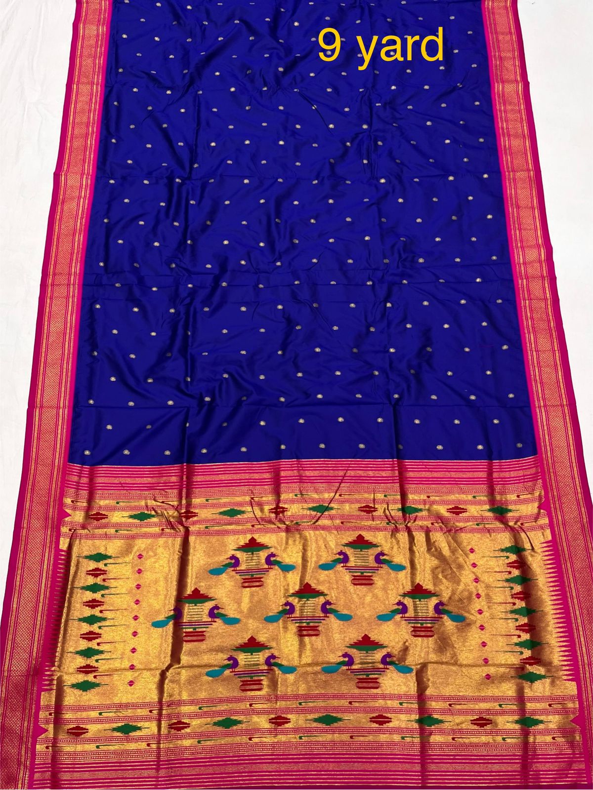 9 yard double pallu saree