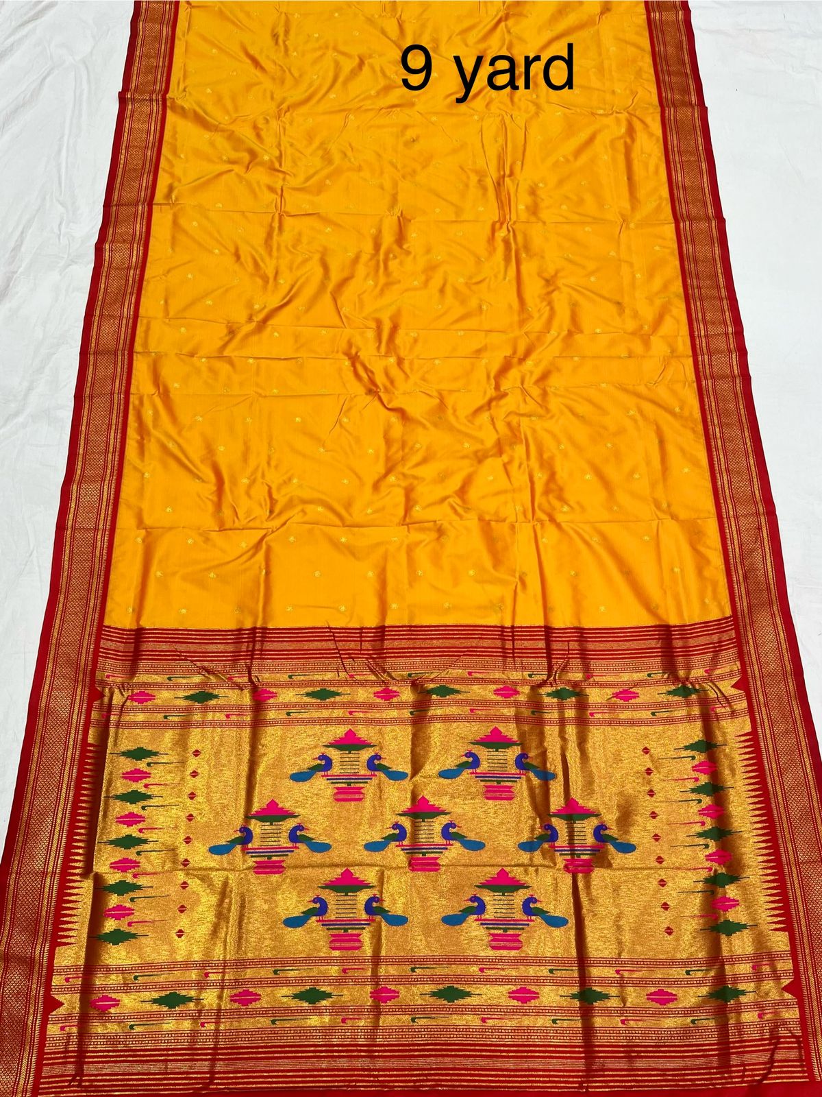 9 yard double pallu saree