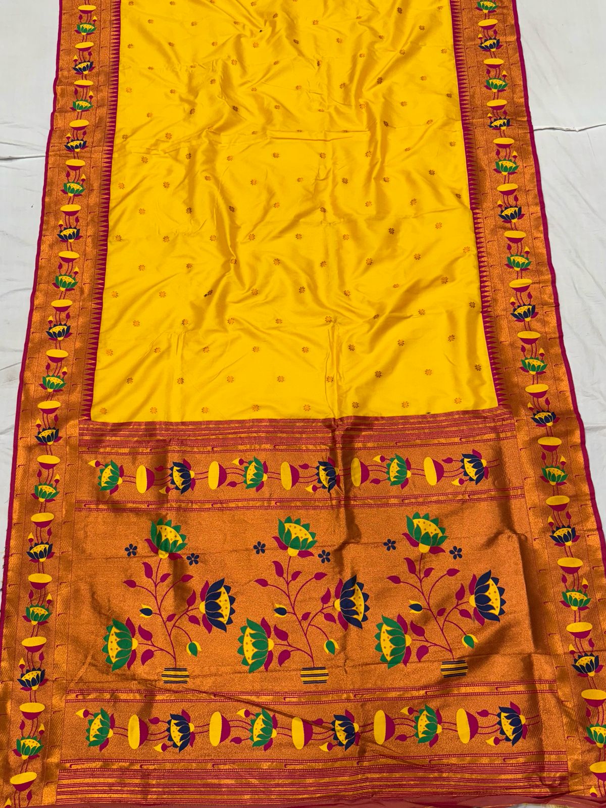 Lotus Soft Silk Paithani