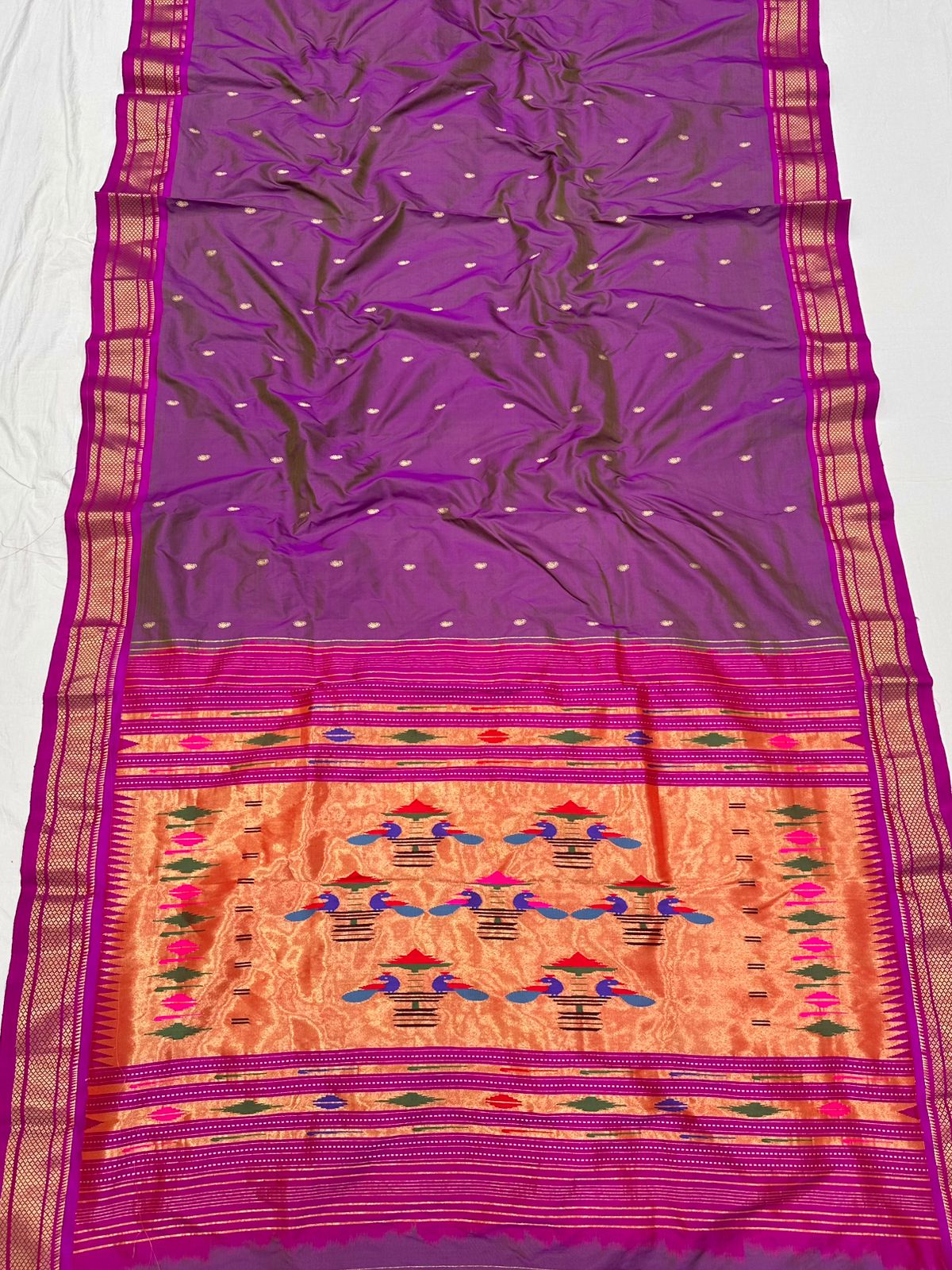 Handloom Double Pallu Paithani Saree