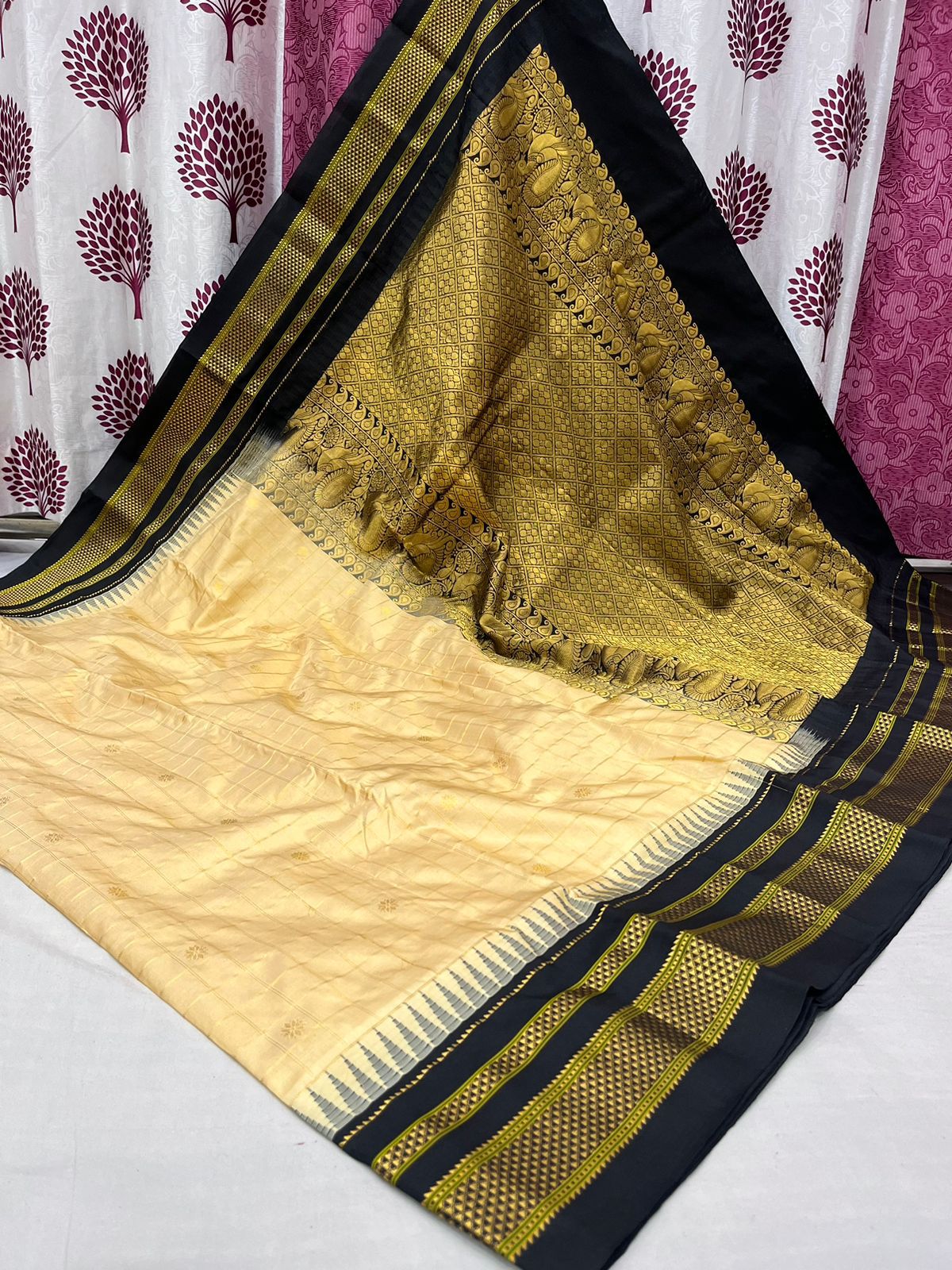 Pure Silk Checks Irkal Saree