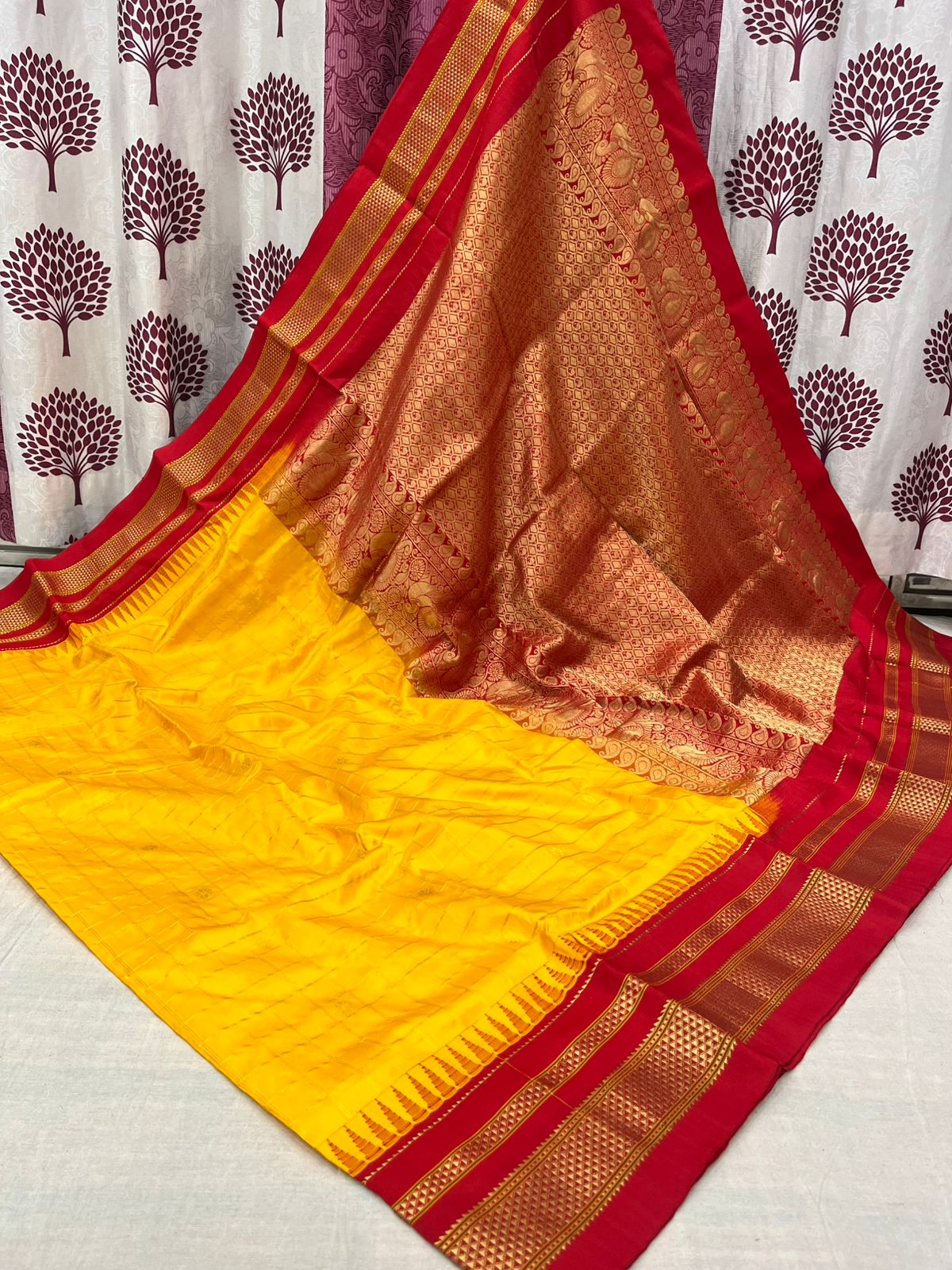 Pure Silk Checks Irkal Saree