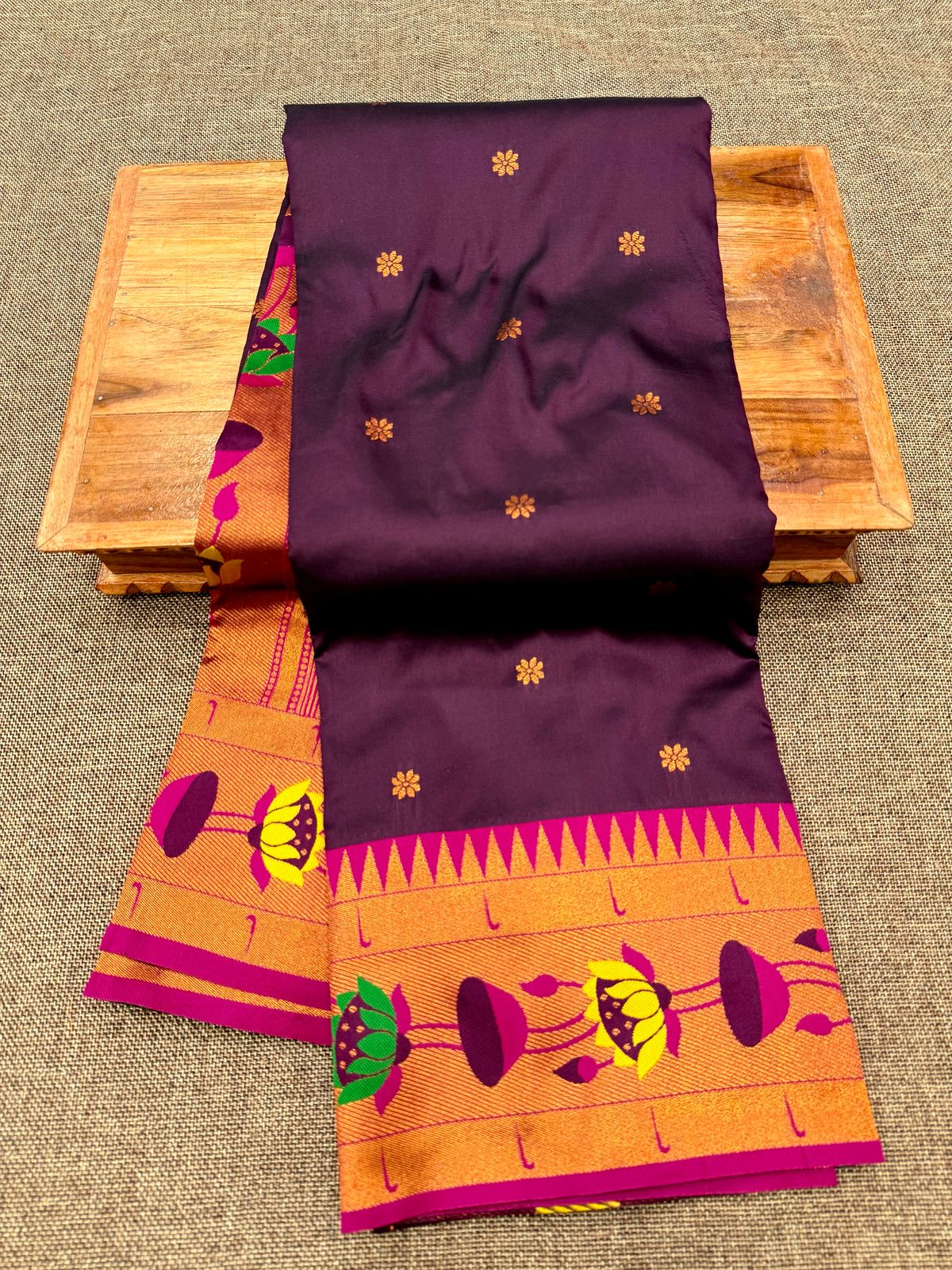 Lotus Soft Silk Paithani
