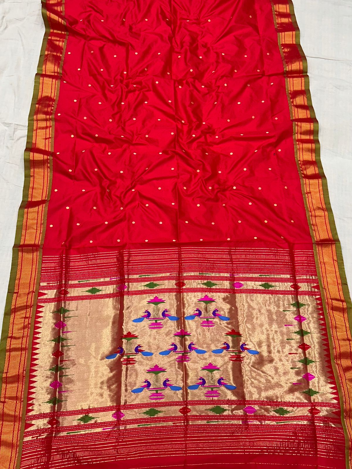 Handloom Double Pallu Paithani Saree