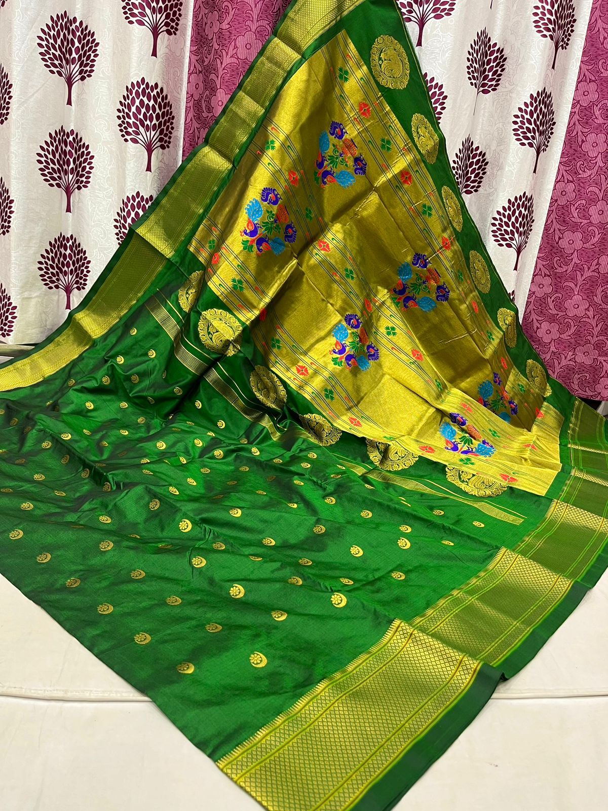 Chandrakor Kalanjali Pure Silk Paithani Saree