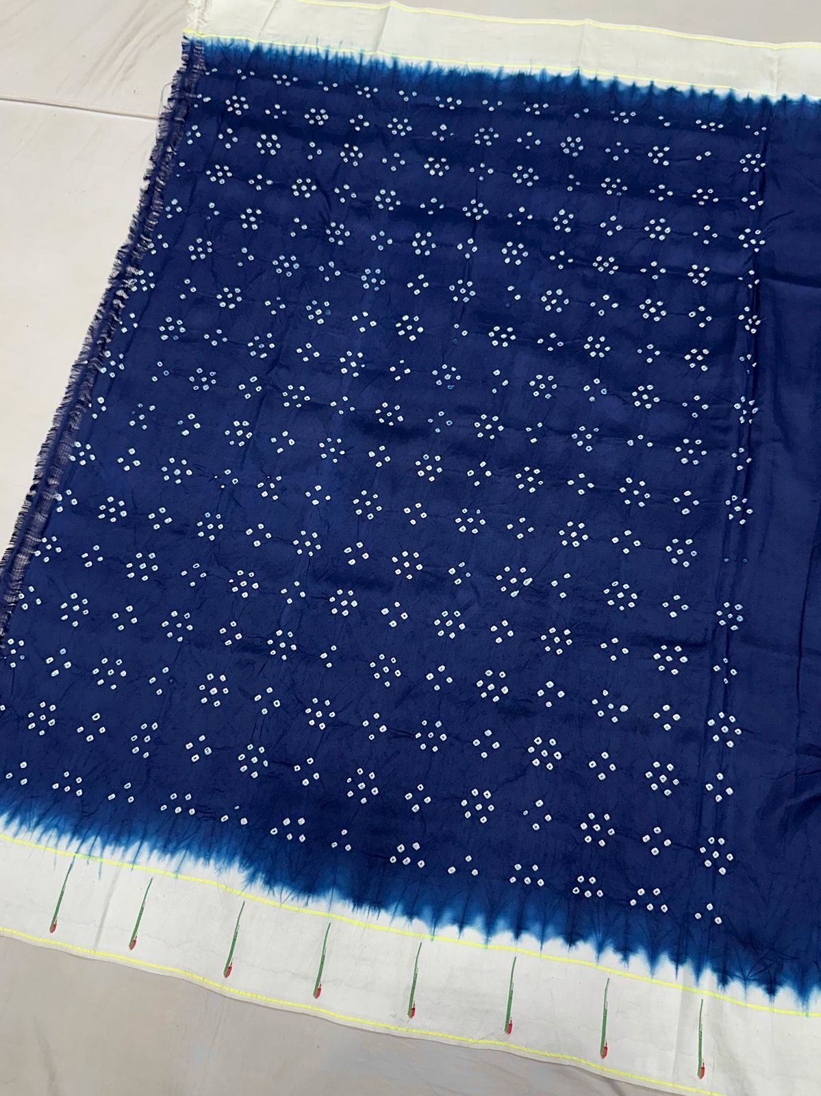 Muniya Bandhani Paithani Saree