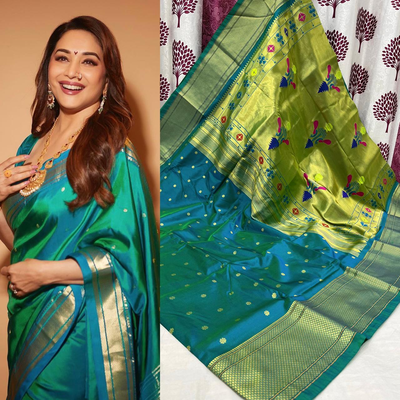 Semi Kalnajali Paithani Saree