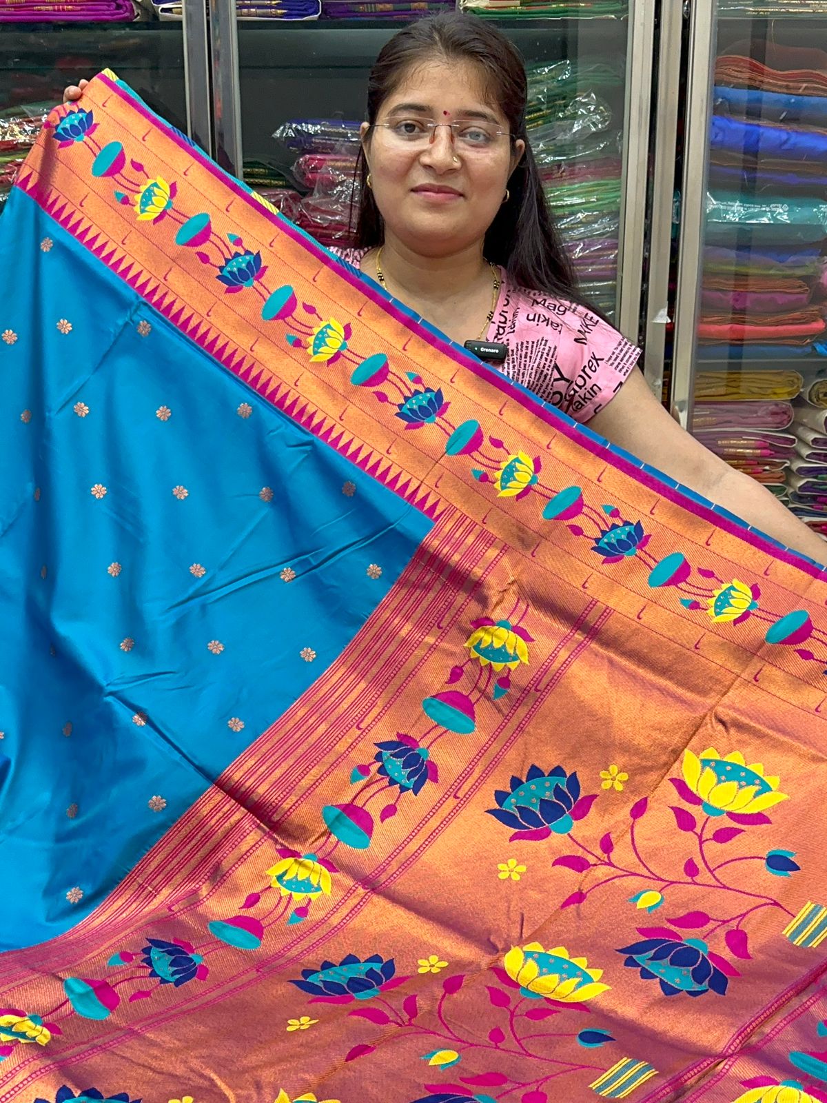 Lotus Soft Silk Paithani