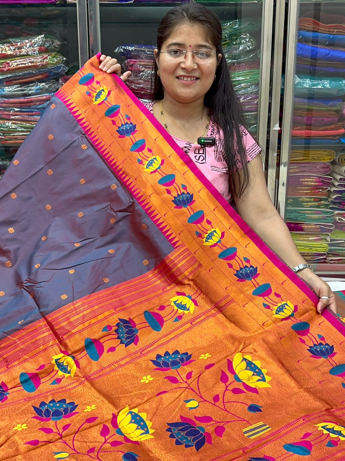 Lotus Soft Silk Paithani