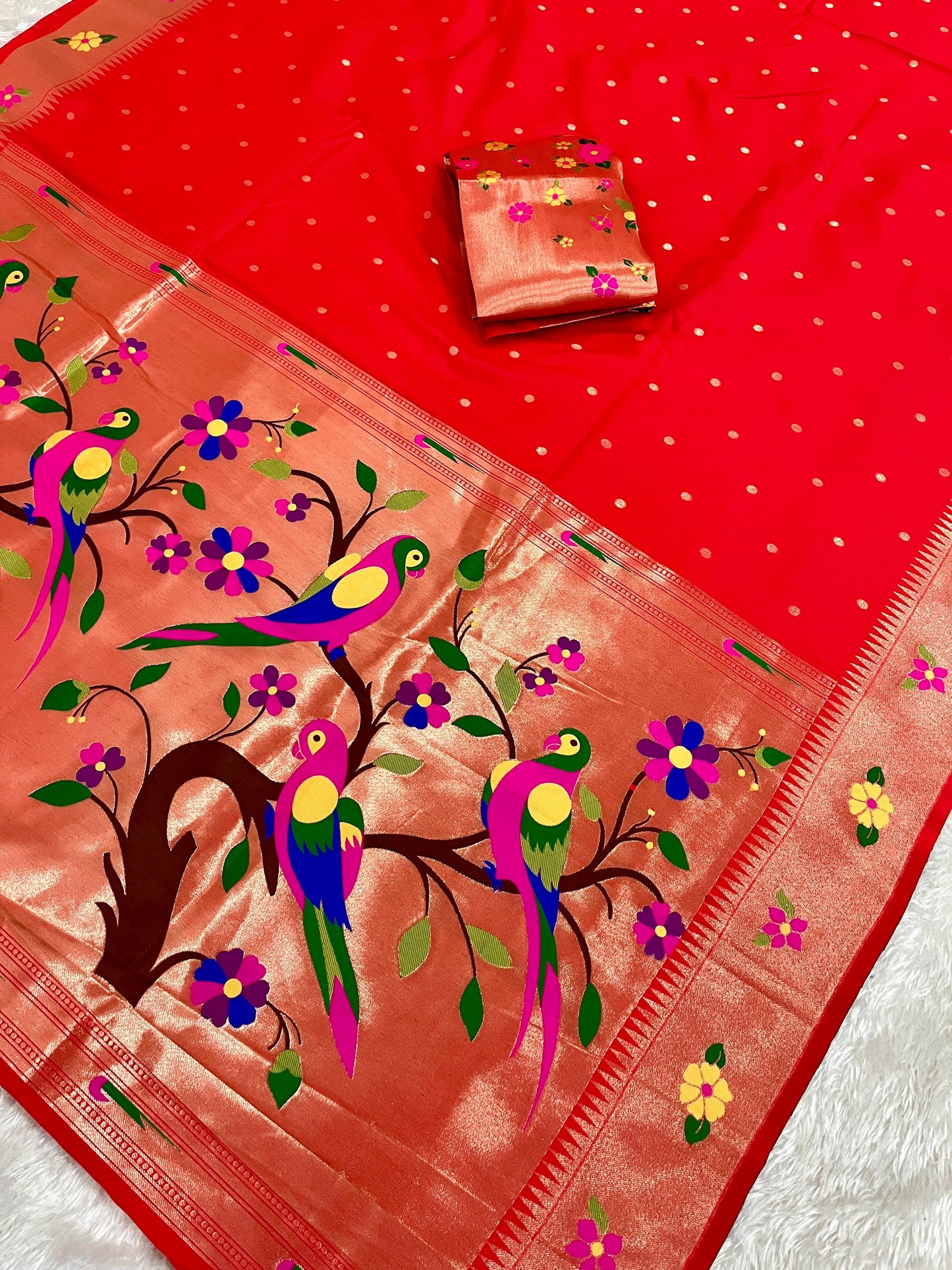 Kanchivaram Soft Silk Paithani Saree