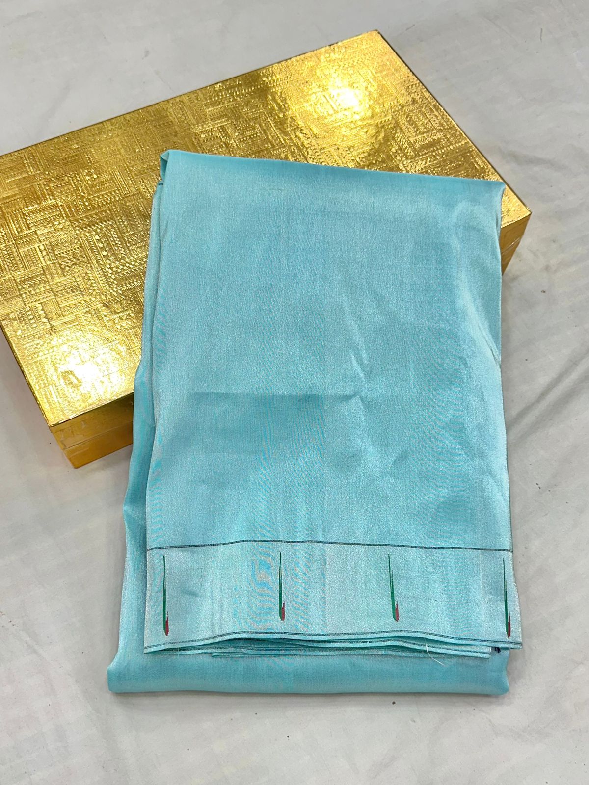 Tissue Single Muniya Border Paithani Saree