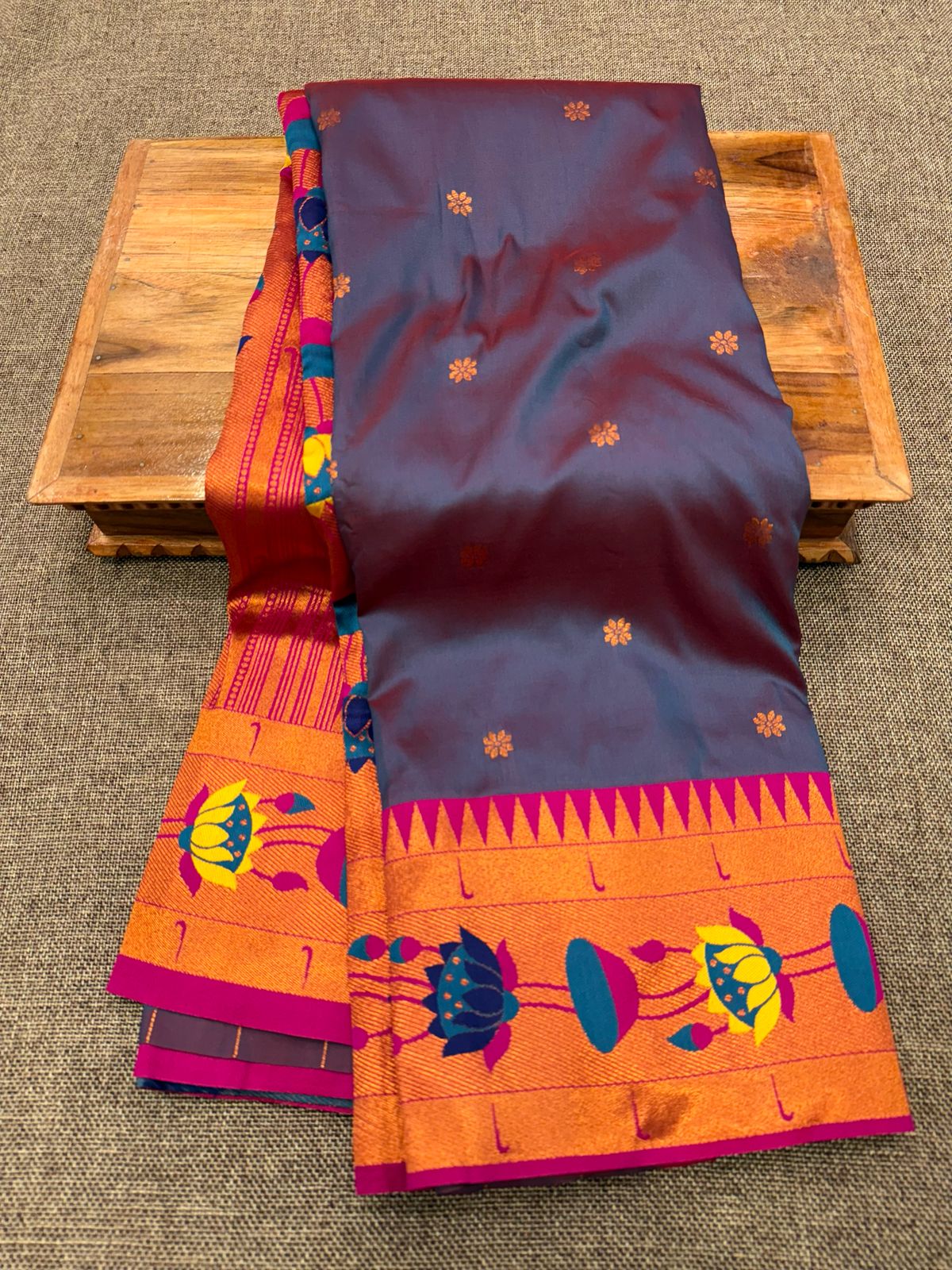 Lotus Soft Silk Paithani