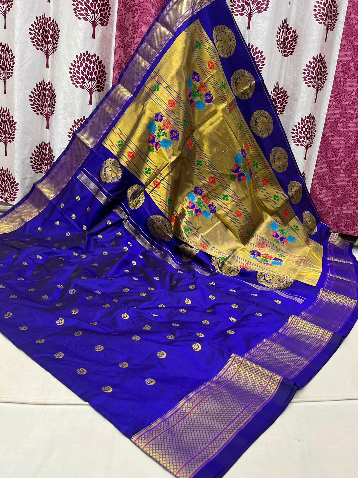 Chandrakor Kalanjali Pure Silk Paithani Saree