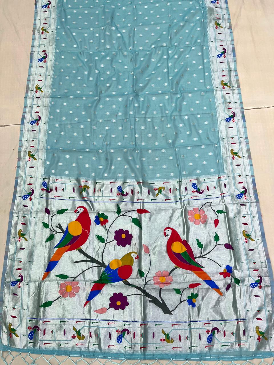 More Popat Cotton Paithani Saree