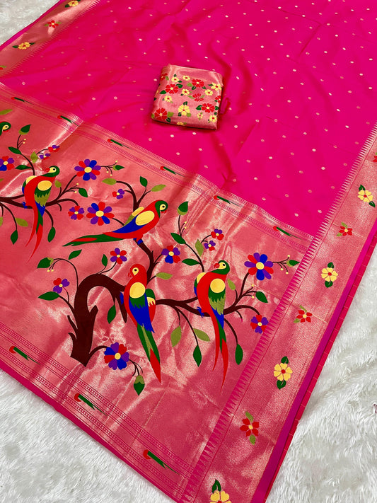 Kanchivaram Soft Silk Paithani Saree