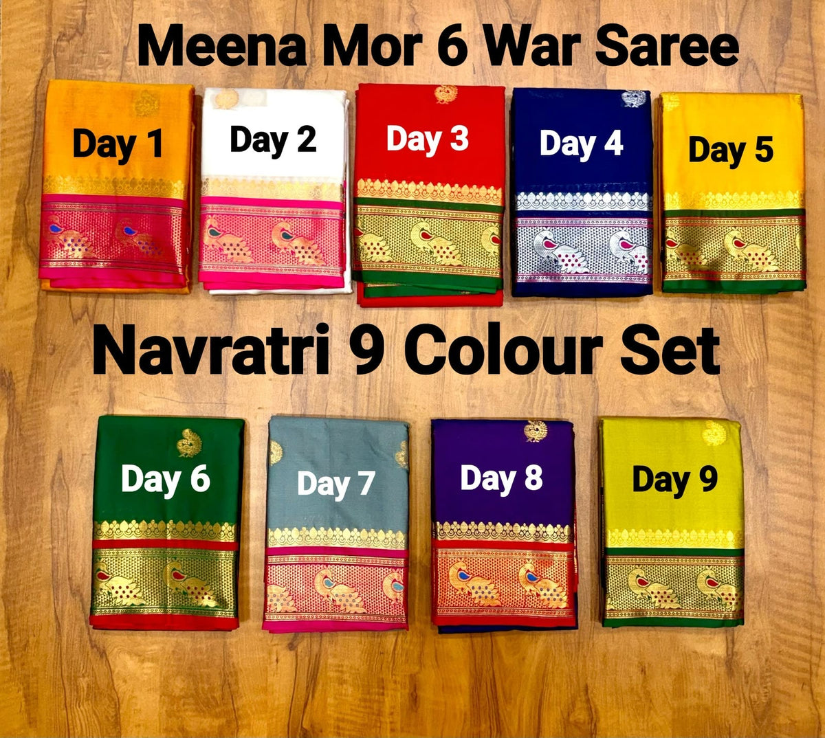 Peacock border paithani 9 saree set