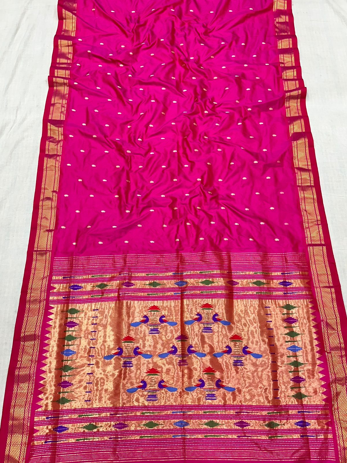 Handloom Double Pallu Paithani Saree
