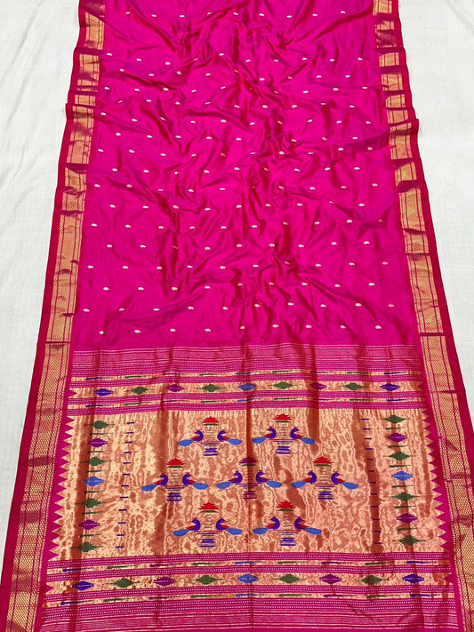 Handloom Double Pallu Paithani Saree