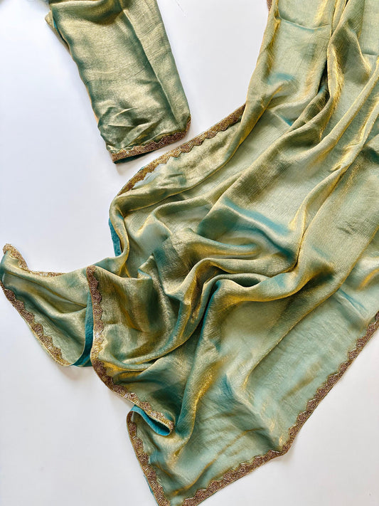 Golden Tissue Saree