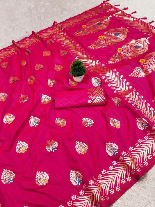 Kajal Soft Silk Banarasi Saree