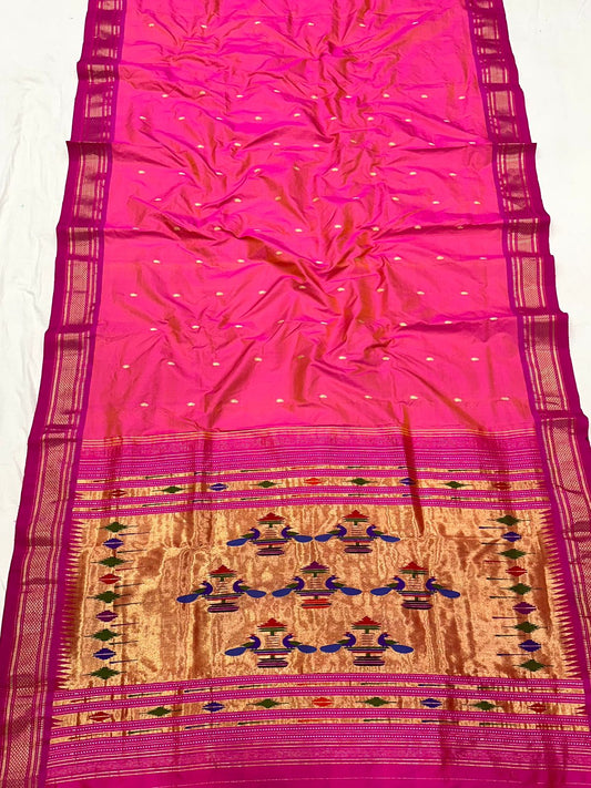 Handloom Double Pallu Paithani Saree