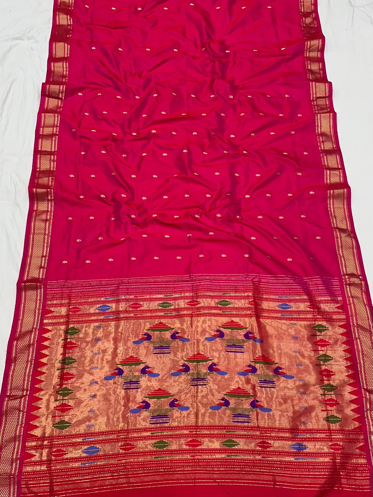Handloom Double Pallu Paithani Saree
